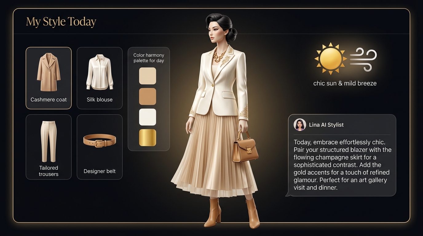 My Style Today Haute-Couture Mannequin and Lina AI Interface